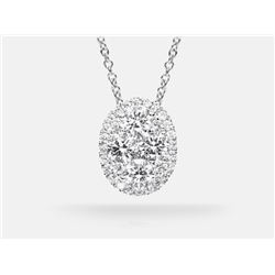 Diamond Pendant - 14KT  White Gold