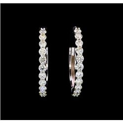 2.00 ctw Diamond Earrings - 18KT White Gold