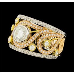 1.65 ctw Diamond Ring - 18KT Yellow, White, and Rose Gold