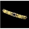 Image 2 : 3.65 ctw Sapphire And Diamond Bracelet - 14KT Yellow Gold