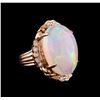 Image 1 : 26.06 ctw Opal and Diamond Ring - 14KT Rose Gold