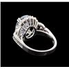 Image 3 : 4.70 ctw Aquamarine and Diamond Ring - 14KT White Gold