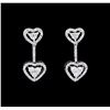 Image 1 : 0.66 ctw Diamond Earrings - 18KT White Gold