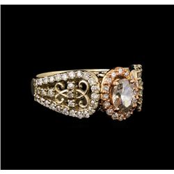 14KT Two-Tone Gold 1.12 ctw Diamond Ring