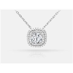 Diamond Pendant - 14KT White Gold