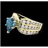 Image 1 : 1.87 ctw Topaz and Diamond Ring - 14KT Yellow Gold