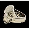 Image 3 : 2.08 ctw Ruby and Diamond Ring - 18KT White Gold