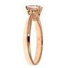 Image 2 : 0.74 ctw Morganite and Diamond Ring - 14KT Rose Gold