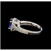 Image 3 : 14KT White Gold 1.41 ctw Tanzanite and Diamond Ring