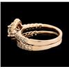 Image 3 : 1.56 ctw Diamond Ring and Wedding Band - 14KT Rose Gold