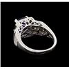 Image 3 : 14KT White Gold 3.23 ctw Sapphire and Diamond Ring