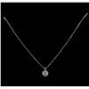 Image 2 : 14KT White Gold 0.96 ctw Diamond Pendant With Chain