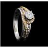 Image 4 : 1.00 ctw Diamond Ring - 14KT White and Yellow Gold