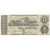 Image 1 : 1863 $5 The Confederate States of America Note T-60 CC