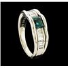 Image 4 : 0.04 ctw Alexandrite and Diamond Ring - Platinum