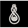 Image 2 : 0.54 ctw Diamond Pendant and Earrings - 10KT White Gold
