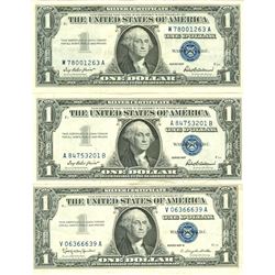 $1 XF/AV Silver Certificate Currency Lot of 3