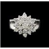 Image 2 : 14KT White Gold 1.55 ctw Diamond Ring