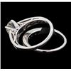 Image 3 : 1.25 ctw Diamond Wedding Set - 14KT White Gold