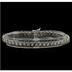 14KT White Gold 2.46 ctw Diamond Tennis Bracelet