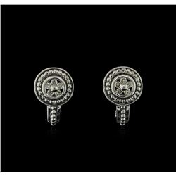 0.15 ctw Diamond Stud Earrings - 18KT White Gold