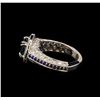 Image 1 : 2.92 ctw Sapphire and Diamond Ring - 14KT White Gold