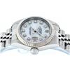 Image 8 : Rolex Ladies MOP Diamond White Gold Fluted Jubilee Band Datejust Quickset Wristw