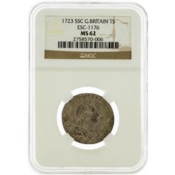 1723 NGC MS62 SSC G. Britain 1 Schilling ESC-1176