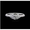 Image 2 : 18KT White Gold 0.84 ctw Diamond Ring
