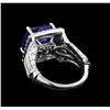 Image 3 : 5.56 ctw Tanzanite and Diamond Ring - 14KT White Gold