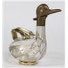 Image 1 : Vintage Etched Glass Duck Shape Decanter