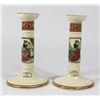 Image 1 : Pair Adams Pottery Shakespeare Candlesticks