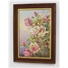 Image 1 : Framed Porcelain Plaque Depicting Roses