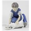 Image 1 : B&G Denmark 1745 Girl Feeding Cat Figure