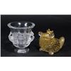 Image 1 : Lalique Bird Pedestal Bowl & Murano Frog Prince