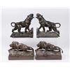 Image 1 : 2 Pairs Bronze Bookends
