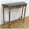 Image 2 : Green Marble Top French Style Console Table