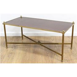 Wood & Brass Coffee Table