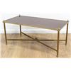 Image 1 : Wood & Brass Coffee Table