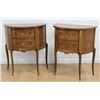 Image 1 : :Pair Demilune Italian Walnut Inlaid Commodes