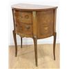 Image 2 : :Pair Demilune Italian Walnut Inlaid Commodes
