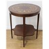Image 1 : Floral Inlaid Round Mahogany Table