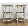 Image 1 : 3-Tier Paint-Decorated Oval Side Tables