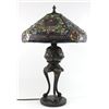 Image 1 : Contemporary Tiffany Style Slag Glass Shade Lamp