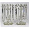Image 1 : :Pair Cut Crystal Lustres with Prisms