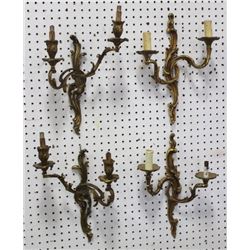 2 Pairs 2-Arm Sconces