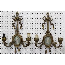 Pair Gilt Bronze French Sconces