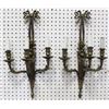 Image 1 : Pair 2-Arm Bronze Bowknot Sconces