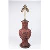 Image 1 : Cinnabar Vase Mounted as a Lamp