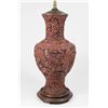 Image 2 : Cinnabar Vase Mounted as a Lamp